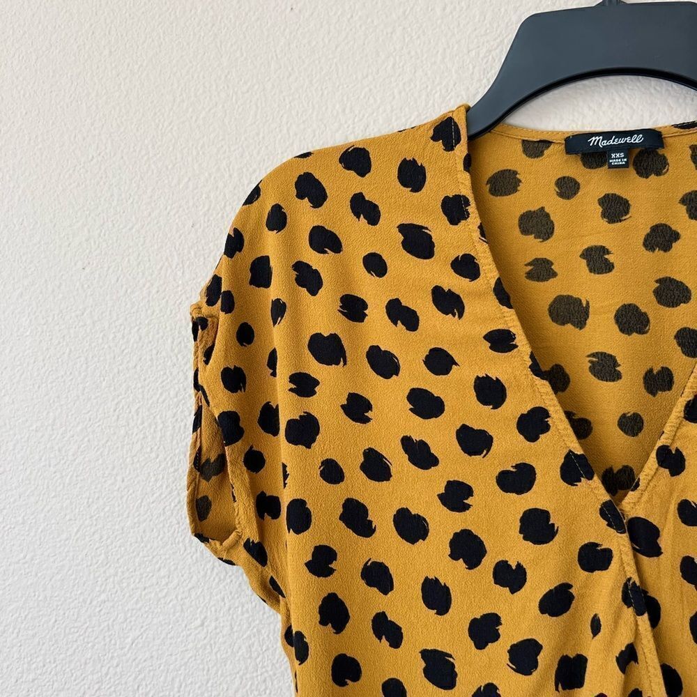 Madewell Sash-Tie Wrap Top in Painted Spots - Picture 8 of 9